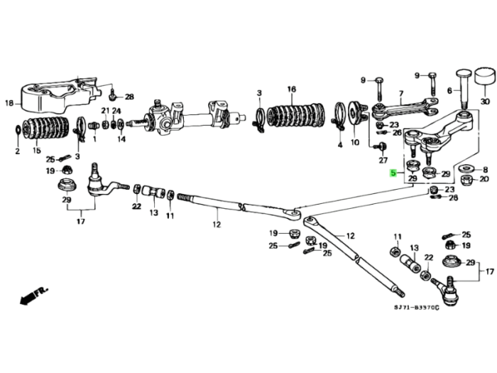 Centerarm / Styrearm – Acty VAN Street Truck HA1 HA2 HA3 HA4 - Billede 3